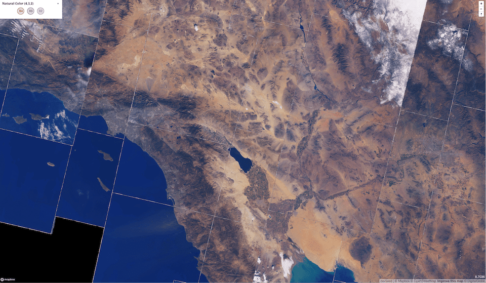 Dynamic tiling of Landsat data. Credit @VincentS